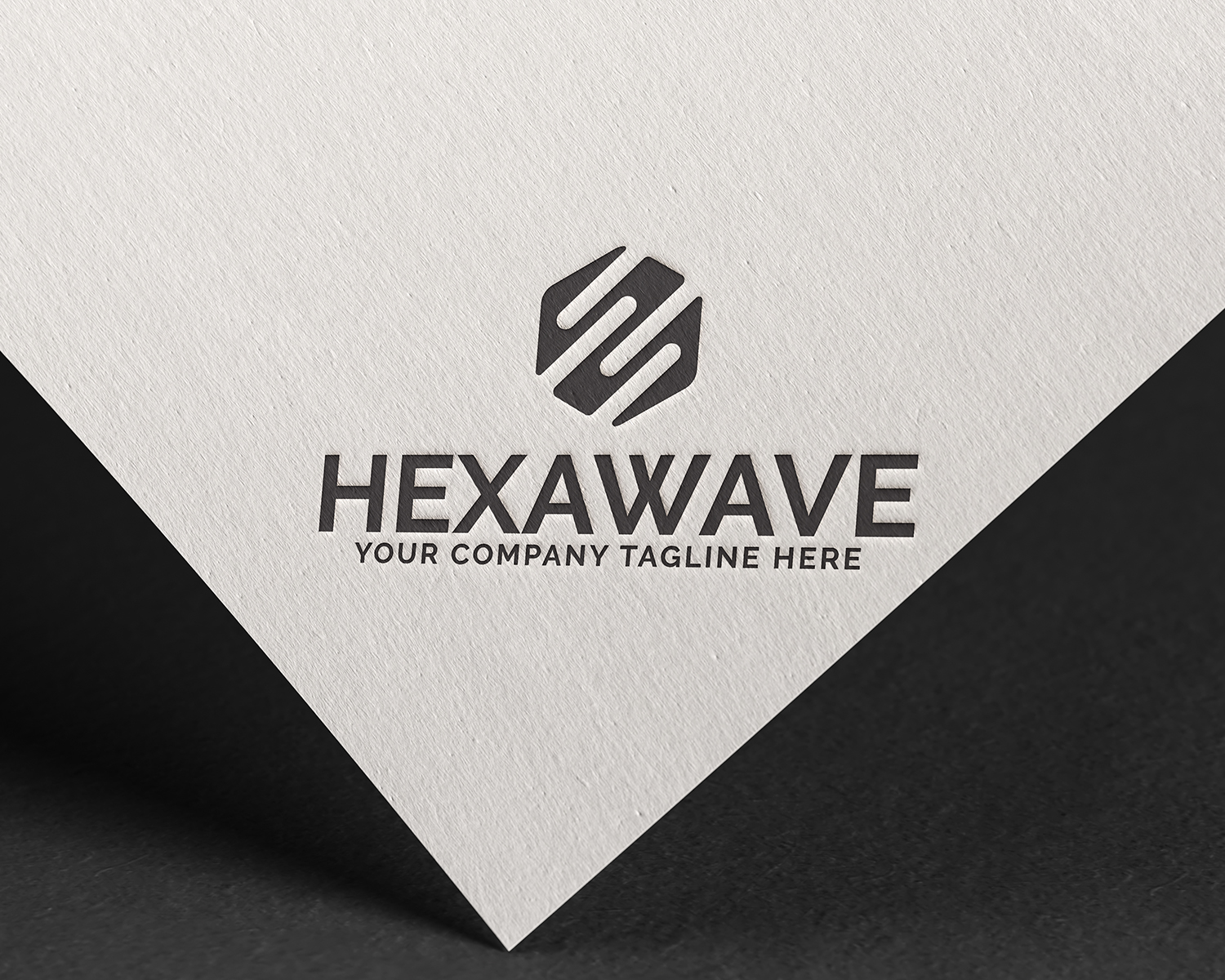 Download Шаблон логотипа "Hexawave Logo Template" / Hexawave Logo Template - Шаблон логотипа на тему графика hexa logo wave hexawave sound art