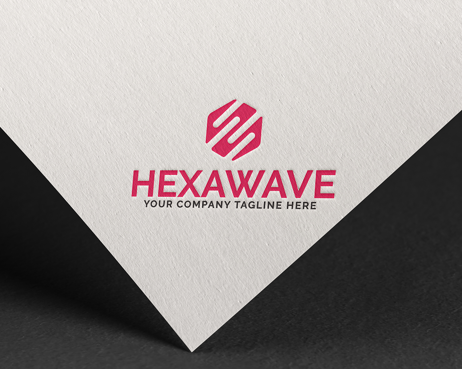 Download Шаблон логотипа "Hexawave Logo Template" / Hexawave Logo Template - Шаблон логотипа на тему графика hexa logo wave hexawave sound art