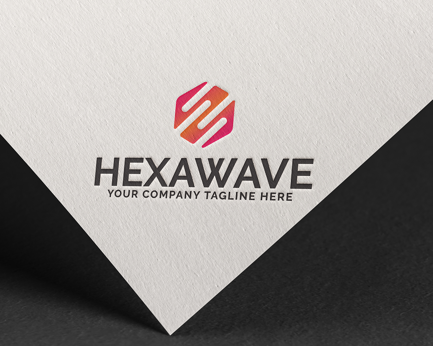 Download Шаблон логотипа "Hexawave Logo Template" / Hexawave Logo Template - Шаблон логотипа на тему графика hexa logo wave hexawave sound art