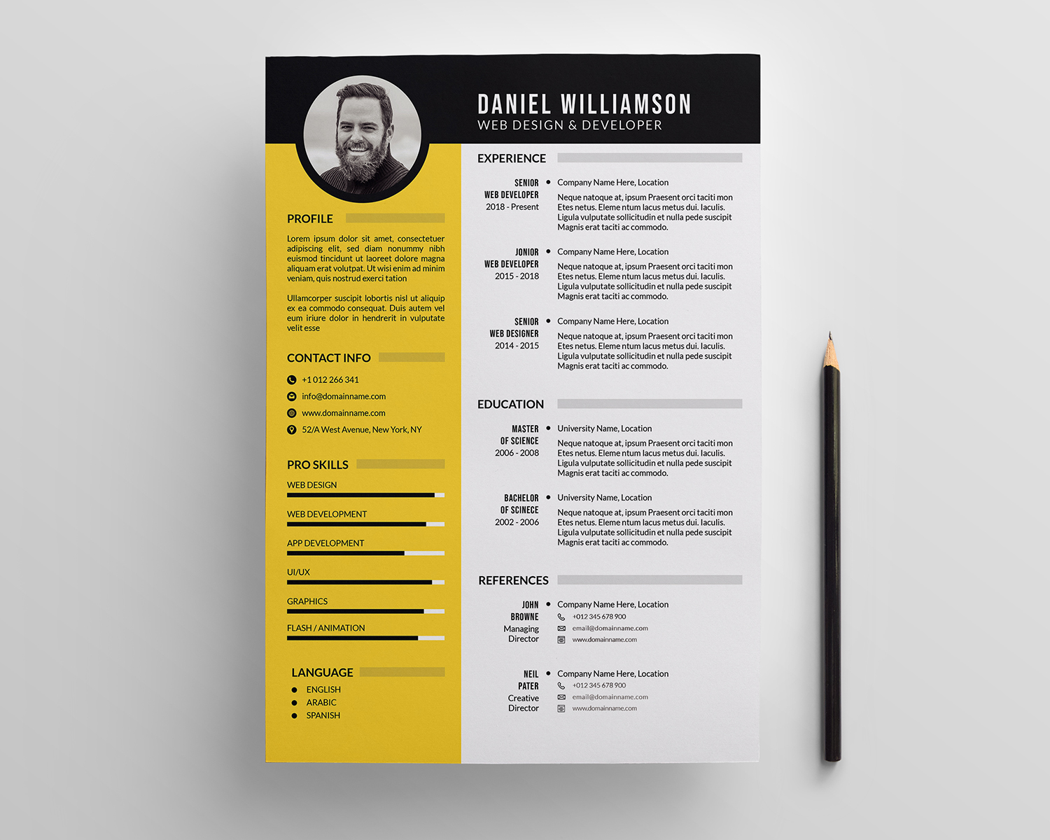 Download Резюме "Clean CV with cover letter Resume Template" / Clean CV with cover letter Resume Template - Резюме на тему графика resume cv portfolio cover letter