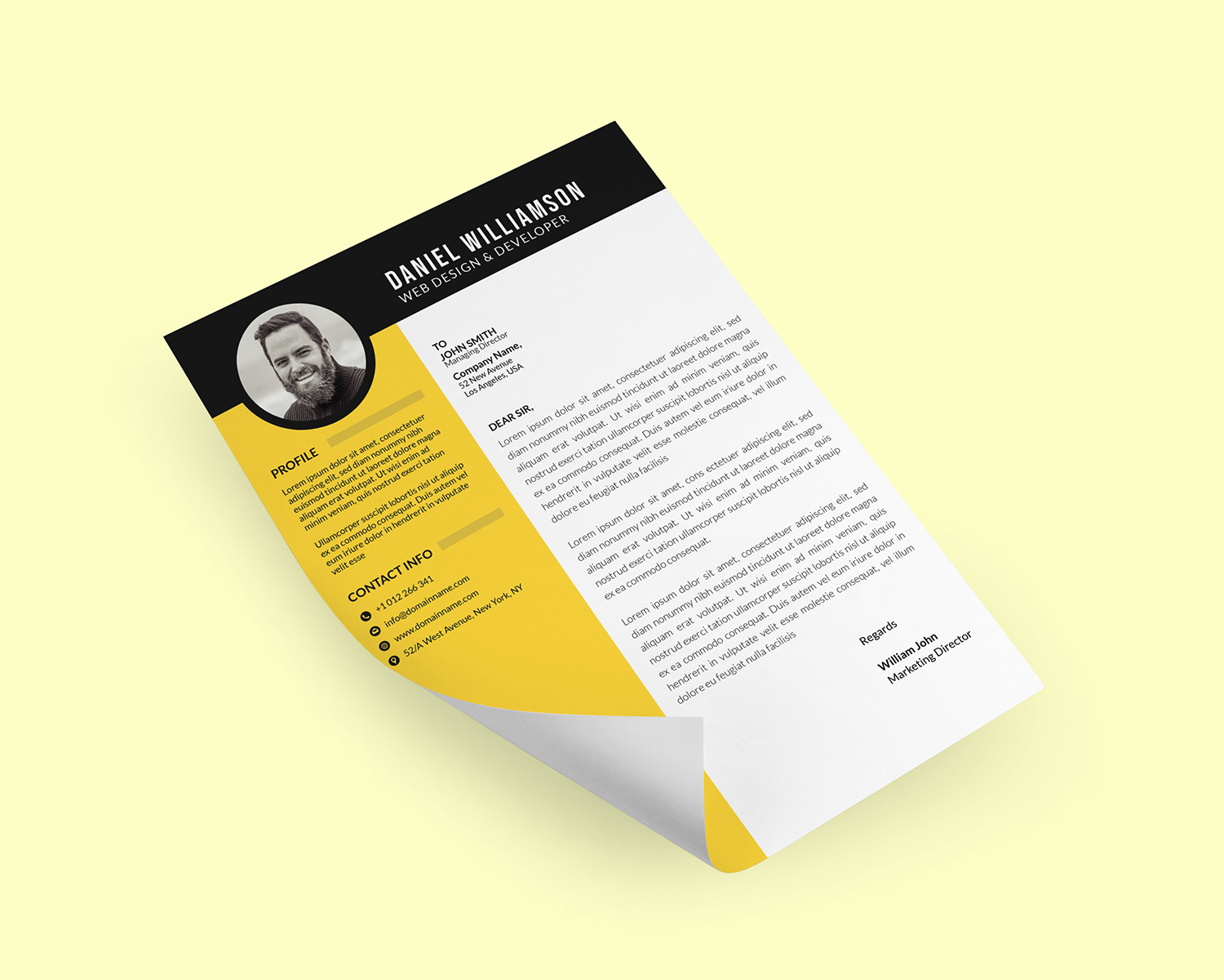 Download Резюме "Clean CV with cover letter Resume Template" / Clean CV with cover letter Resume Template - Резюме на тему графика resume cv portfolio cover letter