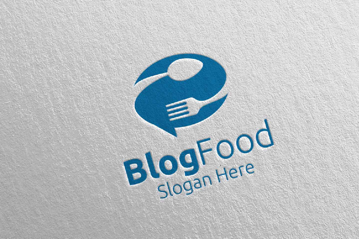 Download Шаблон логотипа "Blog Healthy Food for Restaurant or Cafe 10 Logo Template" / Blog Healthy Food for Restaurant or Cafe 10 Logo Template - Шаблон логотипа на тему графика food logo fork fresh cafe catering chef cooking restaurant knife diet eat eco green kitchen vegetarian spoon supplement nutrition blog