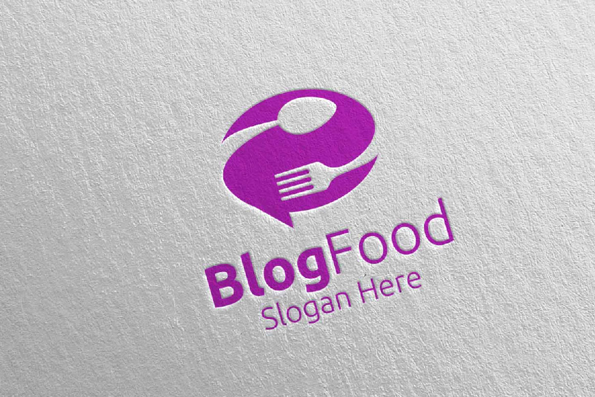 Download Шаблон логотипа "Blog Healthy Food for Restaurant or Cafe 10 Logo Template" / Blog Healthy Food for Restaurant or Cafe 10 Logo Template - Шаблон логотипа на тему графика food logo fork fresh cafe catering chef cooking restaurant knife diet eat eco green kitchen vegetarian spoon supplement nutrition blog
