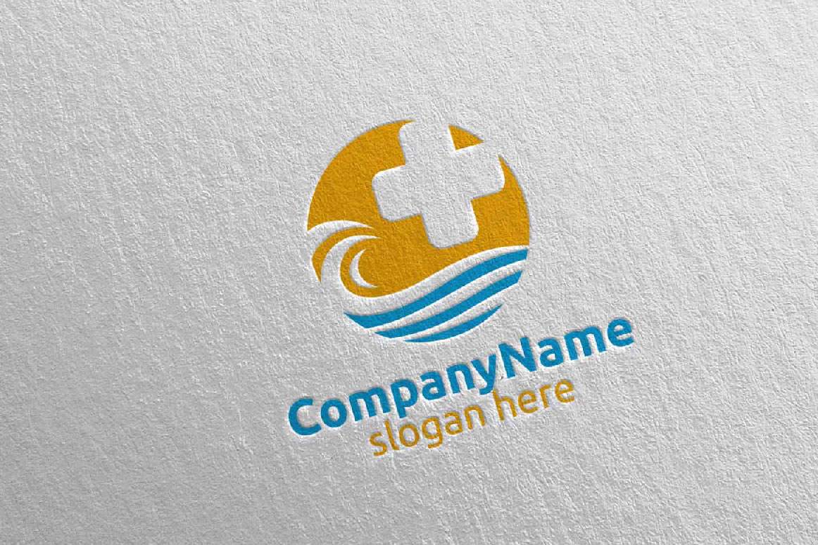 Download Шаблон логотипа "Cross Wave Medical Hospital 32 Logo Template" / Cross Wave Medical Hospital 32 Logo Template - Шаблон логотипа на тему графика pet medicine emergency pharmacy doctor pharmaceutical plus cross clinic logo health care hospital medical donor service vector healthcare icon blood