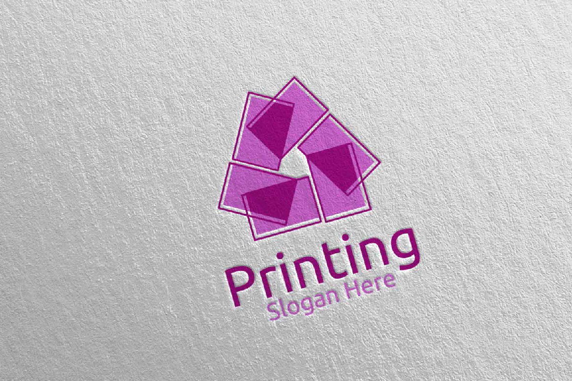 Download Шаблон логотипа "Paper Printing Company Design Logo Template" / Paper Printing Company Design Logo Template - Шаблон логотипа на тему графика logo,printing,media,printer,retail,scan,toner,album,book,journal,paint,advertising,copy,newspaper,paper,cmyk,color,colorful,magazine,icon