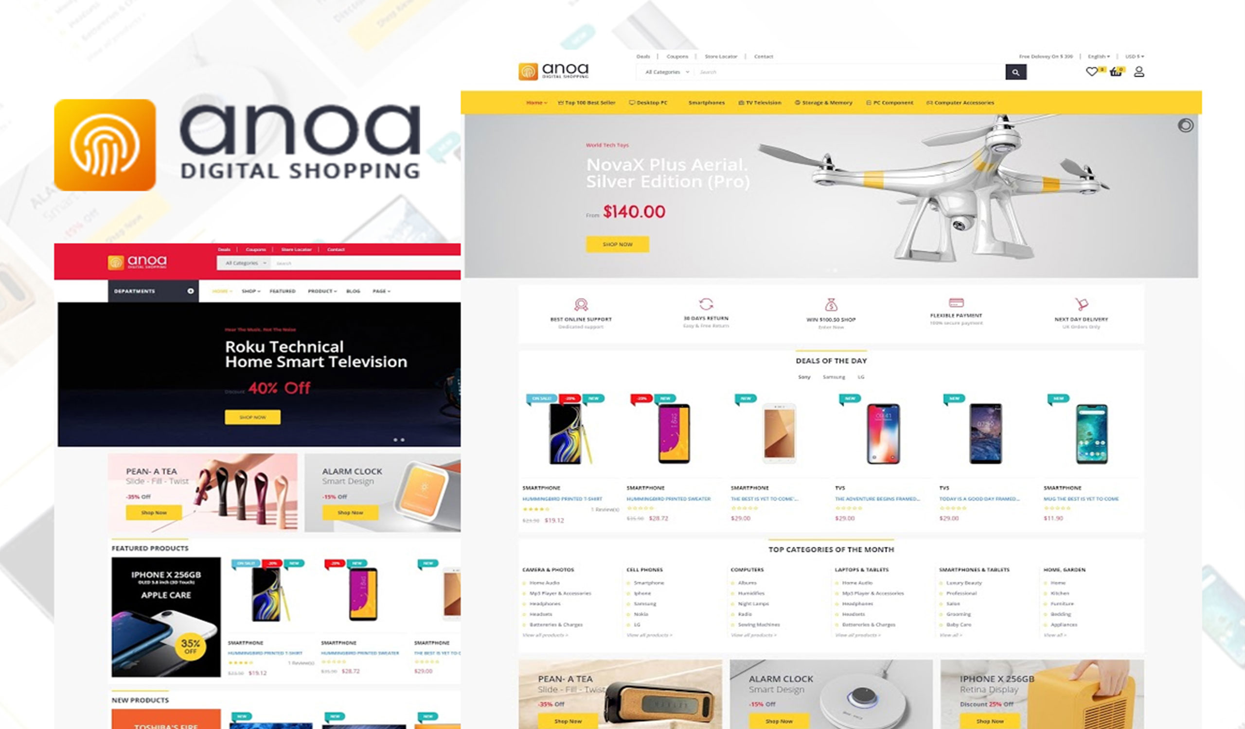 anoa supermarket prestashop тема